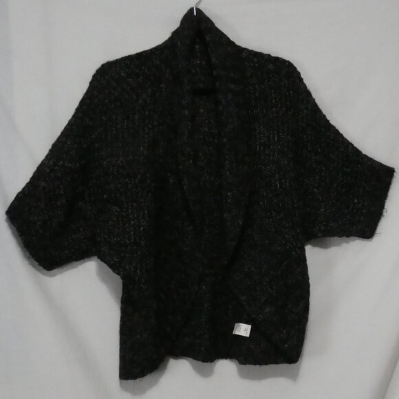 NU - NUMBERO | medium | Chic Black and White Knit Open Front Cardigan - Picture 1 of 13